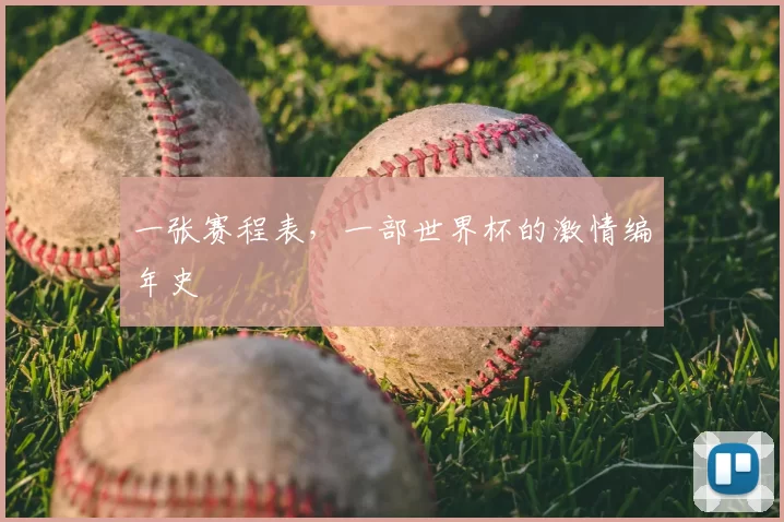 一张赛程表，一部世界杯的激情编年史